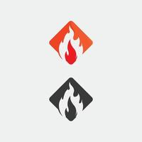 brand och låga logo design och vektor heta saker orange flammande ikonuppsättning design objekt objekt