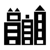 Stadtbild beim Dämmerung Vektor Glyphe Symbol zum persönlich und kommerziell verwenden.