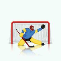 hockey mål vårdare vektor