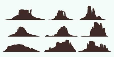 Wüste Berge einstellen vektor