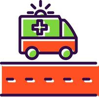 Krankenwagen Fahrbahn Vektor Symbol Design