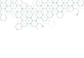 abstrakte hexagonale molekulare Strukturen im technologischen Hintergrund und im wissenschaftlichen Stil. medizinisches Design. Vektorillustration vektor