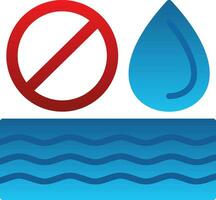 Nein Wasser Vektor Symbol Design
