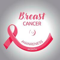 bröst cancer medvetenhet månad baner. konceptuell illustration av bröst och nippel på grå bakgrund. Begagnade för grafik, banderoller, ikoner, klistermärken och etc. vektor