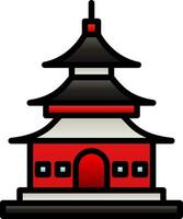 asiatisch Tempel Vektor Symbol Design