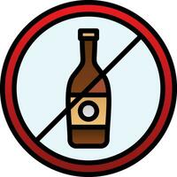 Nej alkohol vektor ikon design