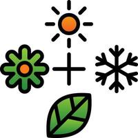 Jahreszeiten Vektor Symbol Design