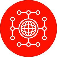 global nätverk vektor ikon design