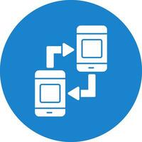 Handy, Mobiltelefon synchronisieren Vektor Symbol Design