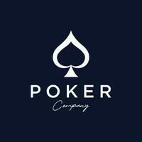 premie ess poker kort mall logotyp element. logotyp för hasardspel spel, kasinon, turneringar och klubbar. vektor