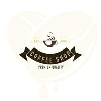 kaffe logotyp - vektor illustration, emblem uppsättning design på svart bakgrund.