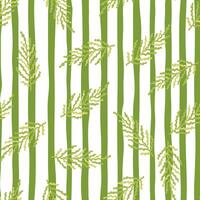 abstrakt Seetang Hintergrund. organisch Farn Blätter nahtlos Muster. einfach Stil botanisch Hintergrund. vektor