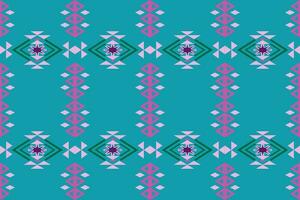 ethnisch abstrakt ikat.nahtlos Muster im Stammesangehöriger aztekisch Boho Vektor design.bunt asiatisch Stil Blumen- Muster.ikat geometrisch Volk ornament.tribal ethnisch Vektor Textur