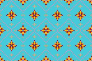 aztekisch geometrisch Muster zum beschwingt Farbe.Damast Stil Muster zum Textil- und Dekoration.ethnisch abstrakt ikat.nahtlos Muster im Stammesangehöriger aztekisch Boho Vektor Design.