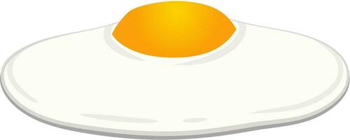 gebraten Ei einer Frühstück Clip Art gekocht Farbe Seite Aussicht Illustration Vektor