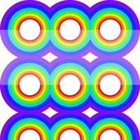 regnbåge bakgrund sömlös cirkel färgrik geometrisk form vektor