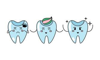 Zähne Bürste, Zahn, Oral Hygiene Zahnbürste, Zahnpasta Konzept vektor