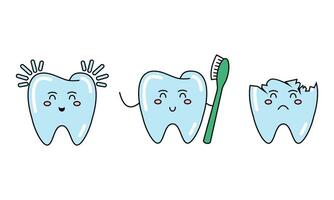 tänder borsta, dental, oral hygien tandborste, tandkräm begrepp vektor