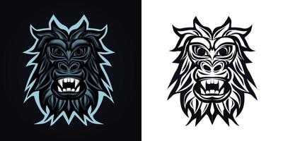 gorilla maskot logotyp vektorillustration vektor