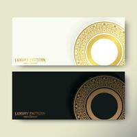 Luxus-Ornament-Kreis-Grenze-Design-Karte vektor