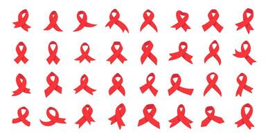 rot Kreuz Band Welt AIDS Tag Bewusstsein Kampagne Zeichen Verhütung von übertragbar Krankheiten vektor