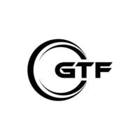 gtf Logo Design, Inspiration zum ein einzigartig Identität. modern Eleganz und kreativ Design. Wasserzeichen Ihre Erfolg mit das auffällig diese Logo. vektor