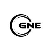 gne Logo Design, Inspiration zum ein einzigartig Identität. modern Eleganz und kreativ Design. Wasserzeichen Ihre Erfolg mit das auffällig diese Logo. vektor