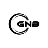 gnb Logo Design, Inspiration zum ein einzigartig Identität. modern Eleganz und kreativ Design. Wasserzeichen Ihre Erfolg mit das auffällig diese Logo. vektor
