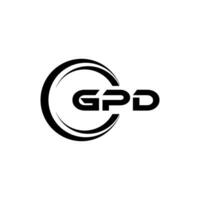 gpd logotyp design, inspiration för en unik identitet. modern elegans och kreativ design. vattenmärke din Framgång med de slående detta logotyp. vektor