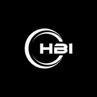 hbi logotyp design, inspiration för en unik identitet. modern elegans och kreativ design. vattenmärke din Framgång med de slående detta logotyp. vektor