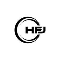 HF J brev logotyp design, inspiration för en unik identitet. modern elegans och kreativ design. vattenmärke din Framgång med de slående detta logotyp. vektor