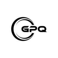 gpq logotyp design, inspiration för en unik identitet. modern elegans och kreativ design. vattenmärke din Framgång med de slående detta logotyp. vektor