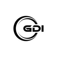 gdi Logo Design, Inspiration zum ein einzigartig Identität. modern Eleganz und kreativ Design. Wasserzeichen Ihre Erfolg mit das auffällig diese Logo. vektor