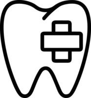 Zahn Zahnarzt Symbol Symbol Bild Vektor. Illustration von das Dental Medizin Symbol Design Grafik Bild vektor