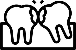 Zahn Zahnarzt Symbol Symbol Bild Vektor. Illustration von das Dental Medizin Symbol Design Grafik Bild vektor