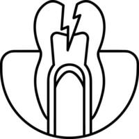 Zahn Zahnarzt Symbol Symbol Bild Vektor. Illustration von das Dental Medizin Symbol Design Grafik Bild vektor