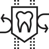 Zahn Zahnarzt Symbol Symbol Bild Vektor. Illustration von das Dental Medizin Symbol Design Grafik Bild vektor