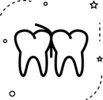 Zahn Zahnarzt Symbol Symbol Bild Vektor. Illustration von das Dental Medizin Symbol Design Grafik Bild vektor