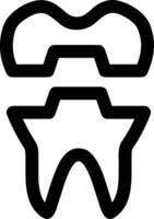 Zahn Zahnarzt Symbol Symbol Bild Vektor. Illustration von das Dental Medizin Symbol Design Grafik Bild vektor