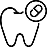 Zahn Zahnarzt Symbol Symbol Bild Vektor. Illustration von das Dental Medizin Symbol Design Grafik Bild vektor