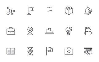 Bildung Linie Symbol Satz. Sammlung von hoch Qualität Zeichen zum Netz Design, Handy, Mobiltelefon App , ui Design und usw. Gliederung Symbol von Ausbildung, Schule, Universität, Lernen. vektor