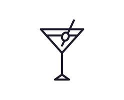 Alkohol Linie Symbol auf Weiß Hintergrund vektor