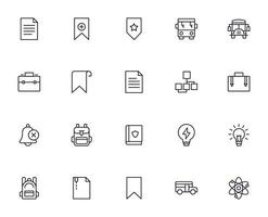 utbildning linje ikon uppsättning. samling av hög kvalitet tecken för webb design, mobil app , ui design och etc. översikt ikon av utbildning, skola, universitet, inlärning. vektor