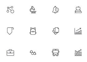 Bildung Linie Symbol Satz. Sammlung von hoch Qualität Zeichen zum Netz Design, Handy, Mobiltelefon App , ui Design und usw. Gliederung Symbol von Ausbildung, Schule, Universität, Lernen. vektor