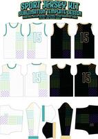 Farbe nahtlos Linien Jersey Design Sportbekleidung Layout Vorlage vektor