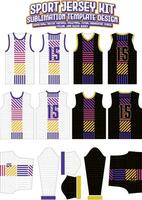 färgrik geometrisk jersey design sportkläder layout mall vektor