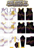 bunt Linien Streifen Jersey Design Sportbekleidung Layout Vorlage vektor