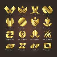 kostenlos Vektor Luxus golden Logo Sammlung