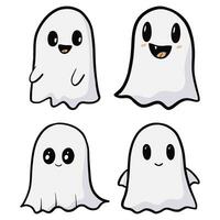 söt halloween spöke vektor illustration