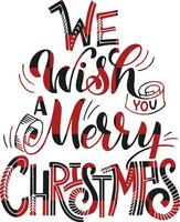fröhlich Weihnachten, fröhlich Weihnachten - - Text mit rot und schwarz Tartan Plaid schottisch Büffel Muster. Gruß Karte Text Kalligraphie Phrase zum Weihnachten oder andere Geschenk. Weihnachten Schöne Grüße Karten, Einladungen vektor